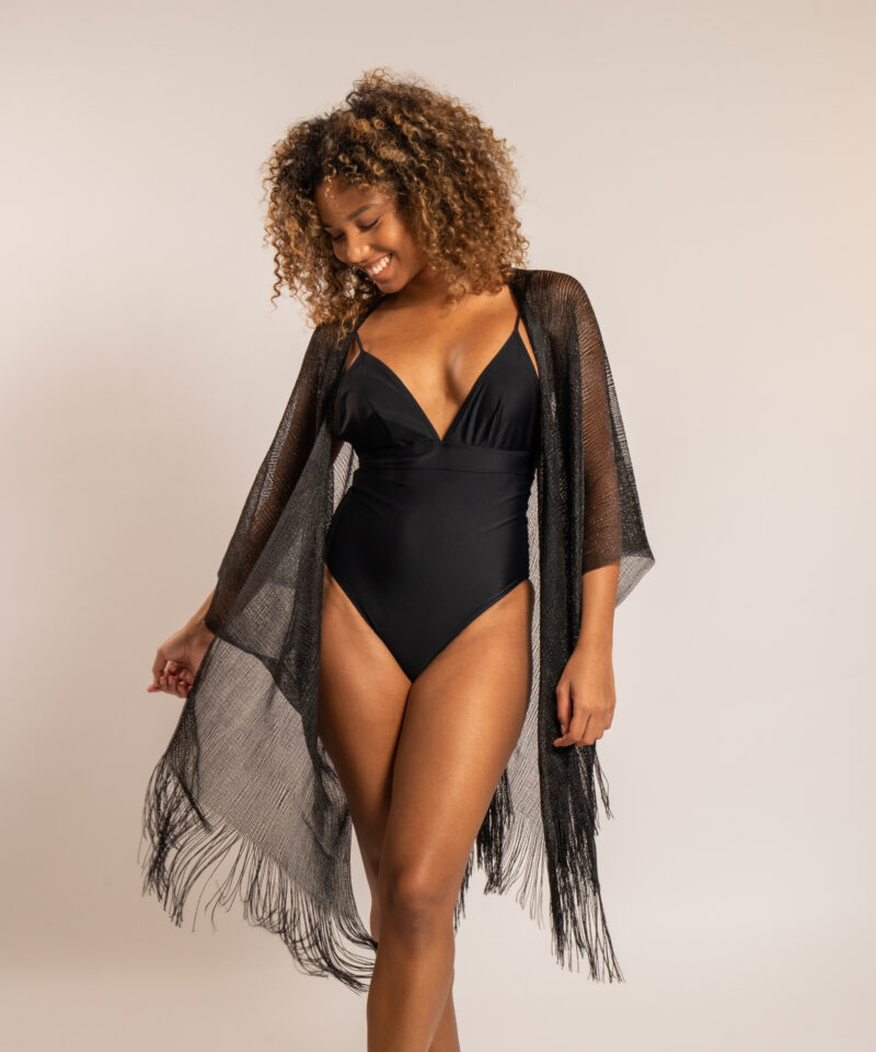 tunique en lurex noir